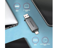 AXAGON CRE-DAC, USB-C + USB-A 3.2, 2-slot & lun SD/microSD, UHS-I - 1353404 - zdjęcie 5